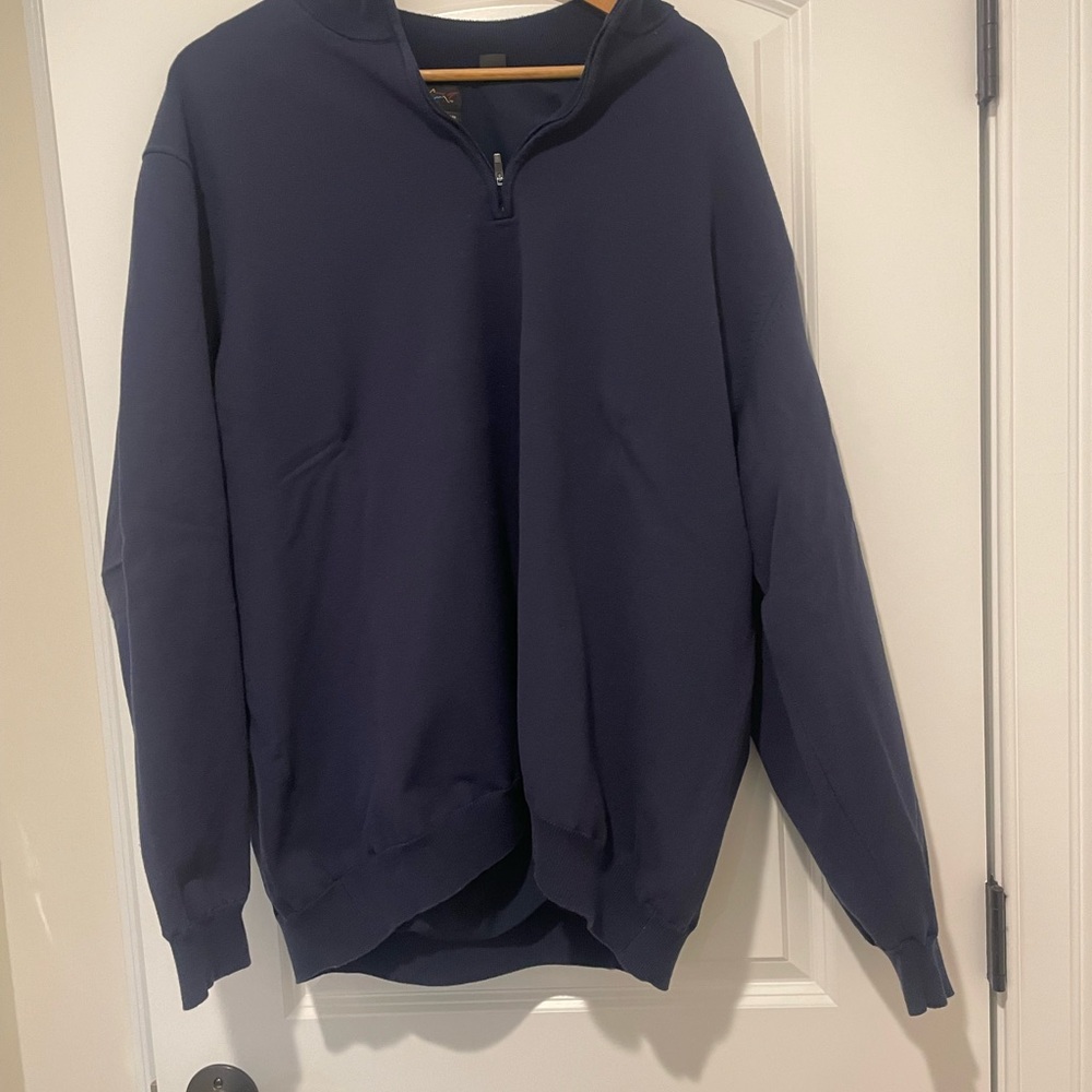 Greg Norman Collection Men's Dark Blue Zip-Up Sweater